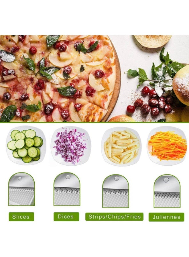 AZTECO Multifunctional Adjustable Mandoline Slicer – Safe Vegetable Cutter, Potato Chopper, Julienne Dicer & Food Slicer with Thickness Control for Fast Meal Prep - Image 5